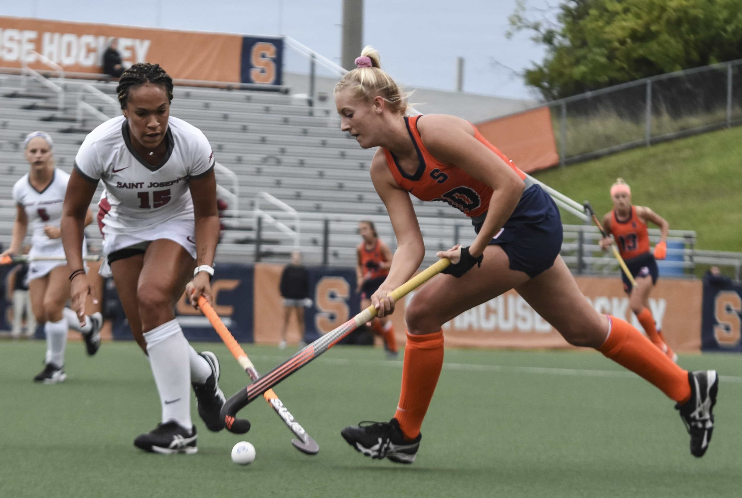 Charlotte De Vries gets entangled with the Hawk's Kayla Walker.
