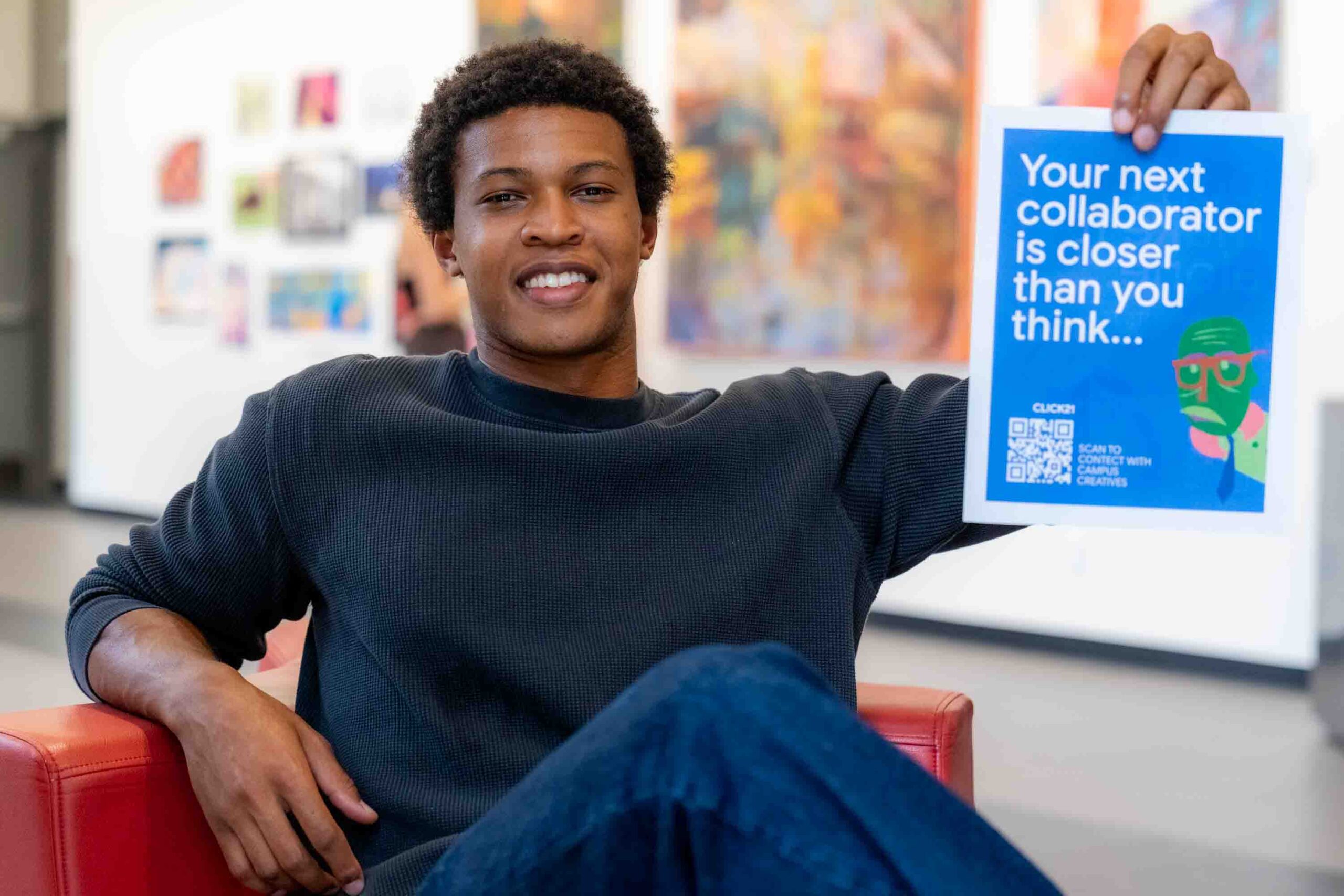 Click 21 founder, Carter Moreland aims to bring SU creatives together. Click 21 is a website based platform that serves as a hub where SU students can find and be found by creative collaborators.