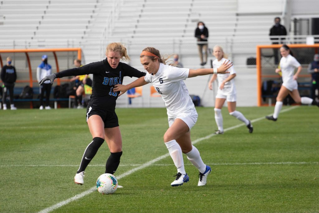 SU Women's Soccer vs. Duke on Oct. 18, 2020, as SU Soccer Stadium.