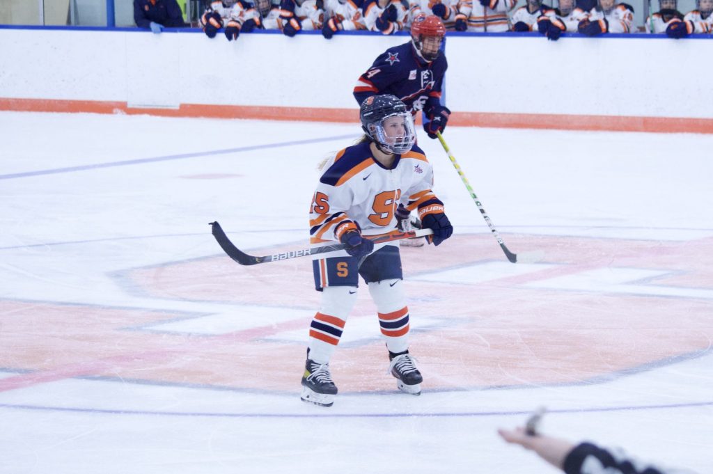 Hannah Johnson of Syracuse Women's Ice Hockey vs. Robert Morris