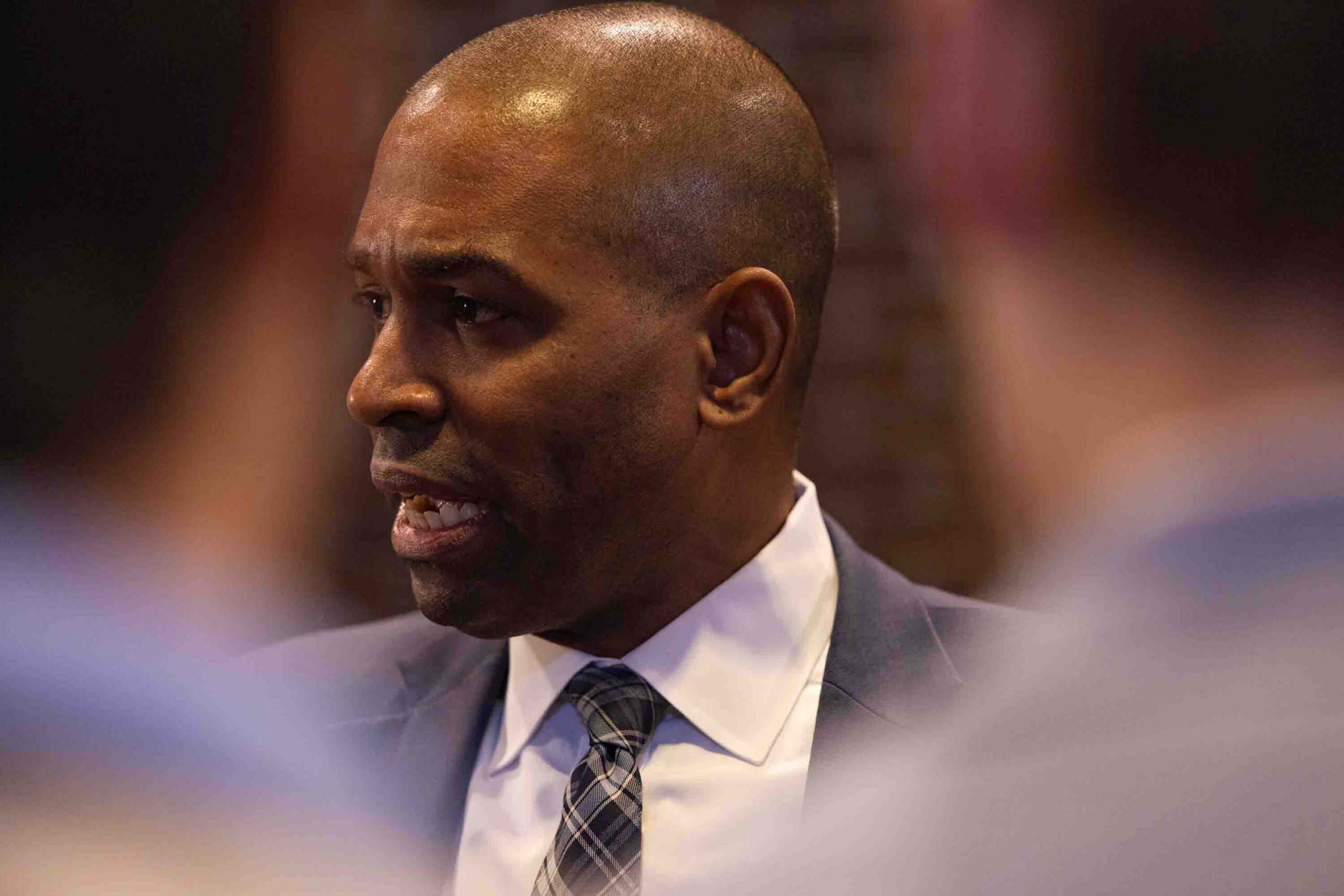 Lieutenant Governor Antonio Delgado speaks during a short press conference directly before the Democratic Convention in the lobby of the Carrier Theater.
