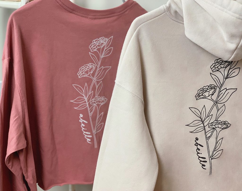 Abeille hoodie and sweatshirt