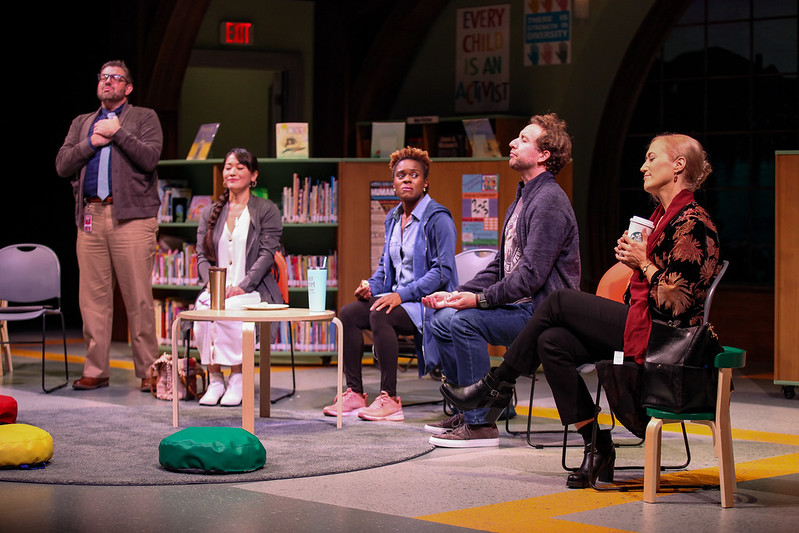 Photo of actors in the play Eureka Day at Syracuse Stage in Syracuse, NY