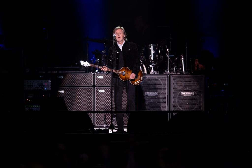 Paul McCartney performs with his band at the JMA Wireless Dome in Syracuse, NY on June 4, 2022. McCartney played in Syracuse as part of a 13-city North American tour.