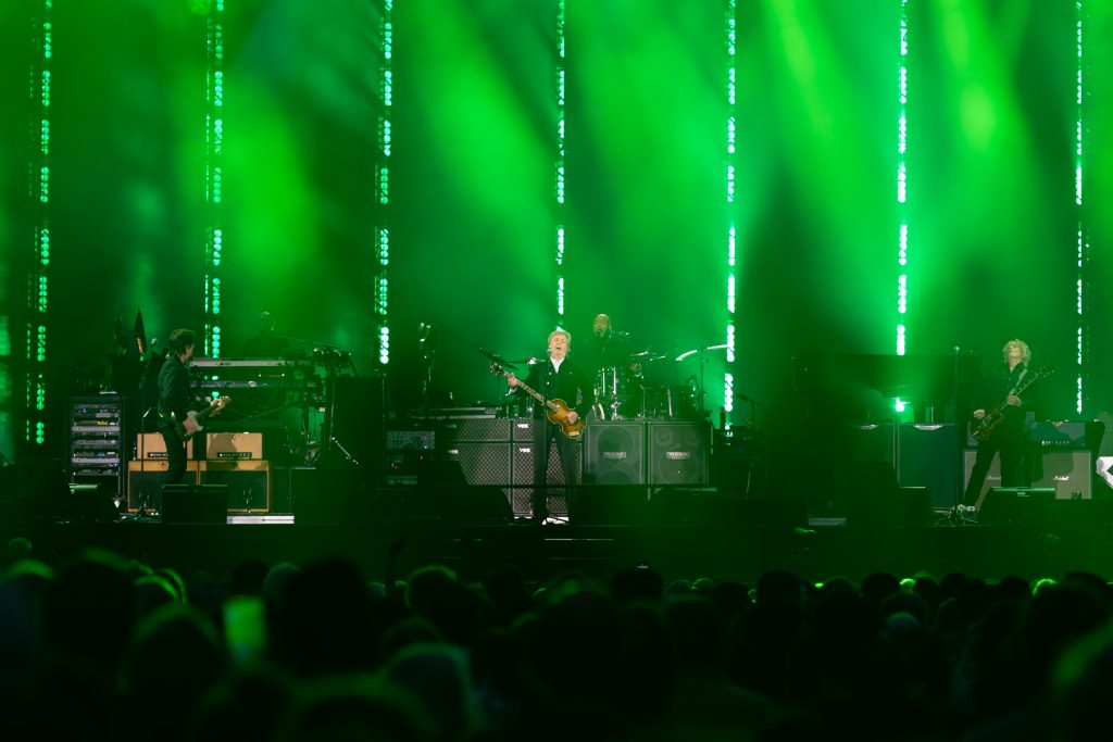Paul McCartney performs with his band at the JMA Wireless Dome in Syracuse, NY on June 4, 2022. McCartney played in Syracuse as part of a 13-city North American tour.