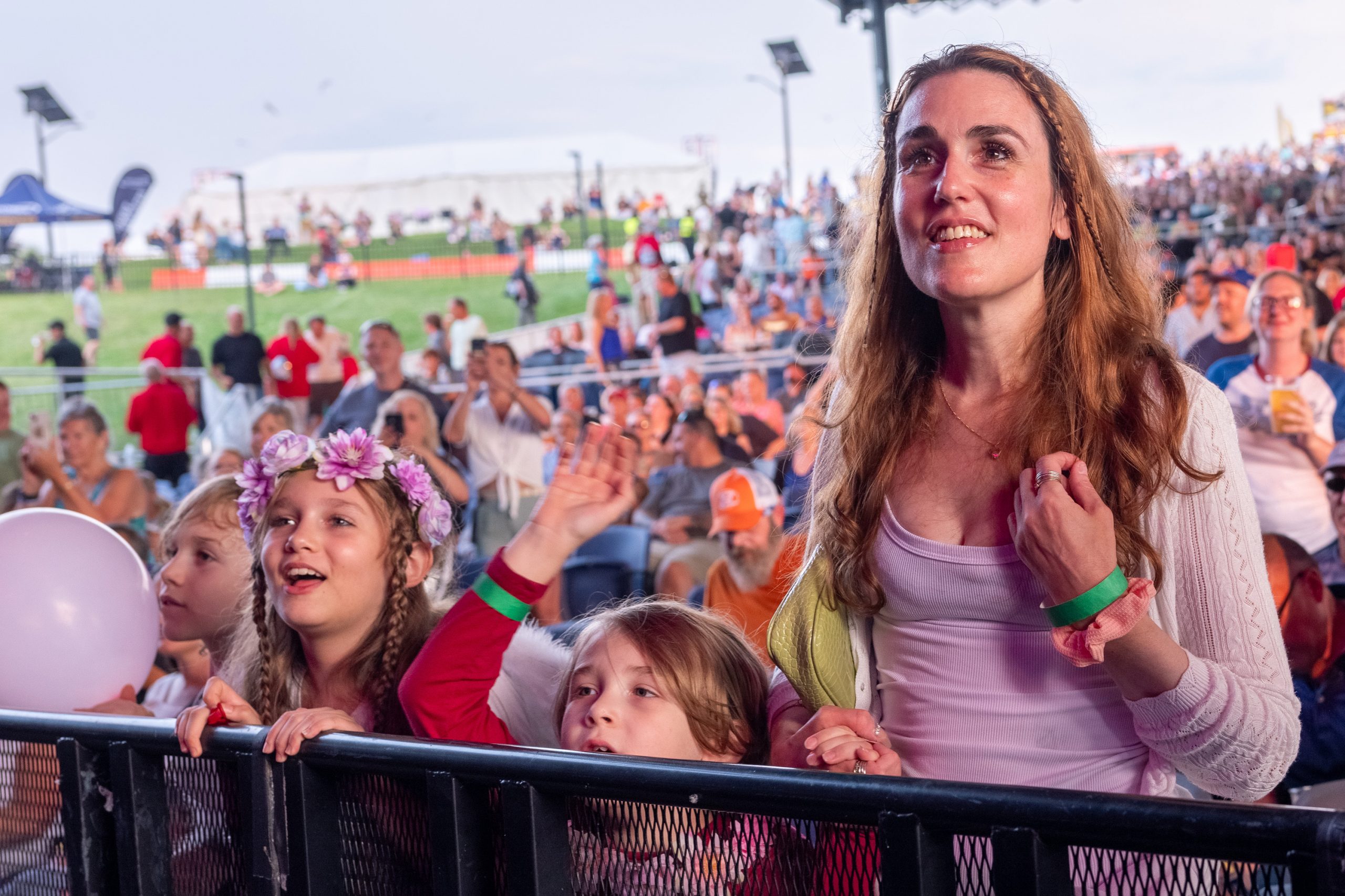 Fans watching Counting Crows play at the Empower FCU Amphitheater in Syracuse on July 24, 2024.
