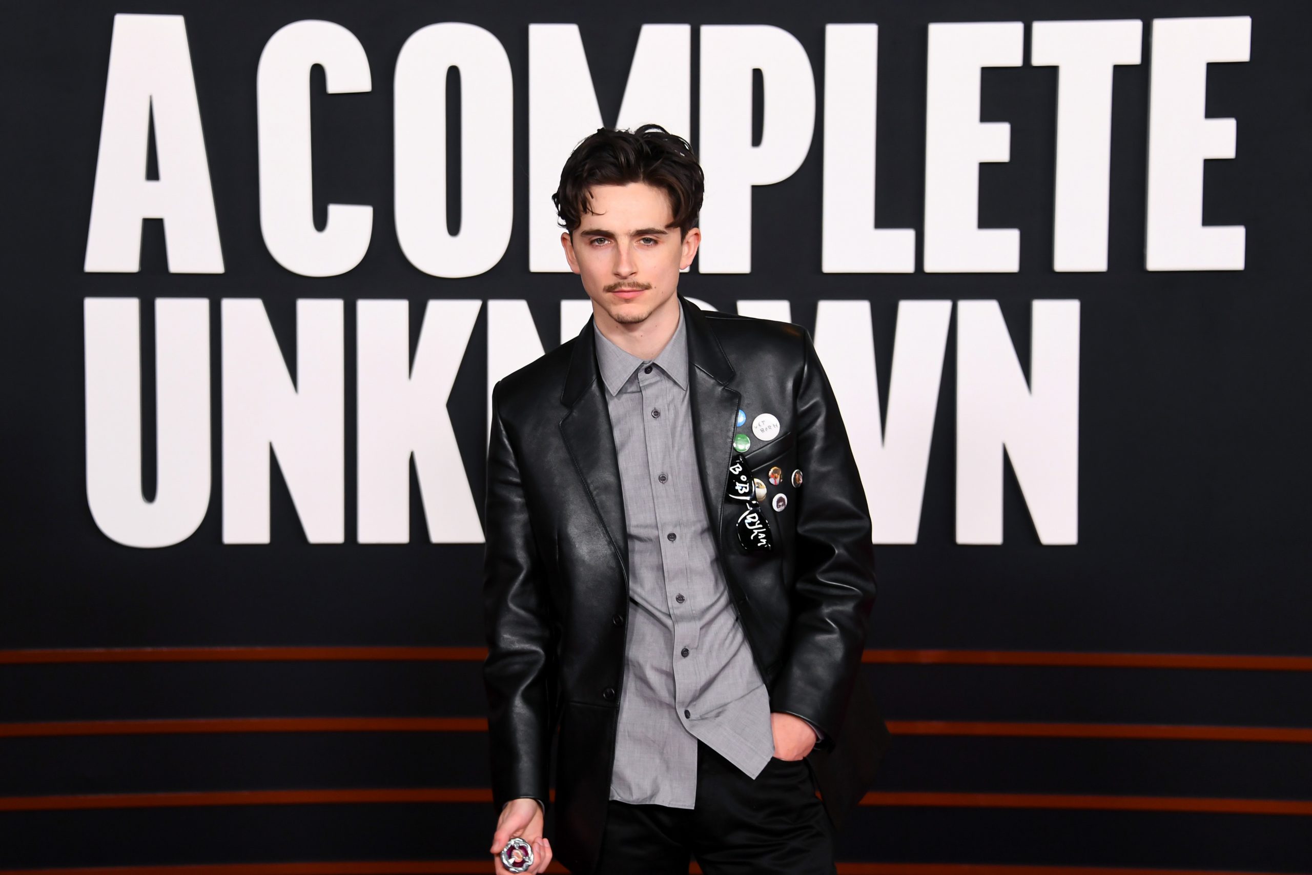 Timothée Chalamet attends the Los Angeles Premiere of Searchlight Pictures "A Complete Unknown" at Dolby Theatre on December 10, 2024 in Hollywood, California.