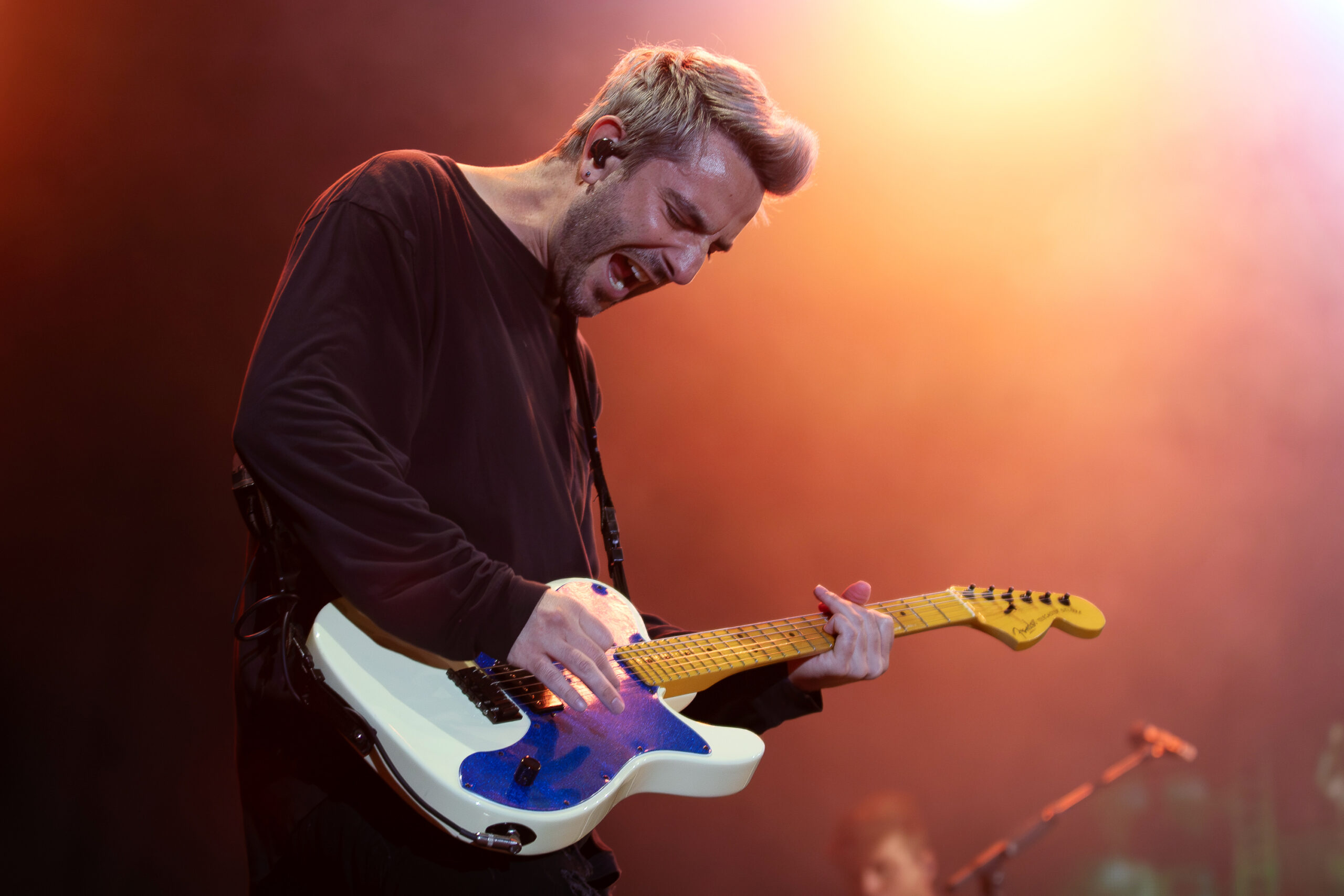 All Time Low Lead Guitarist Jack Barakat performs