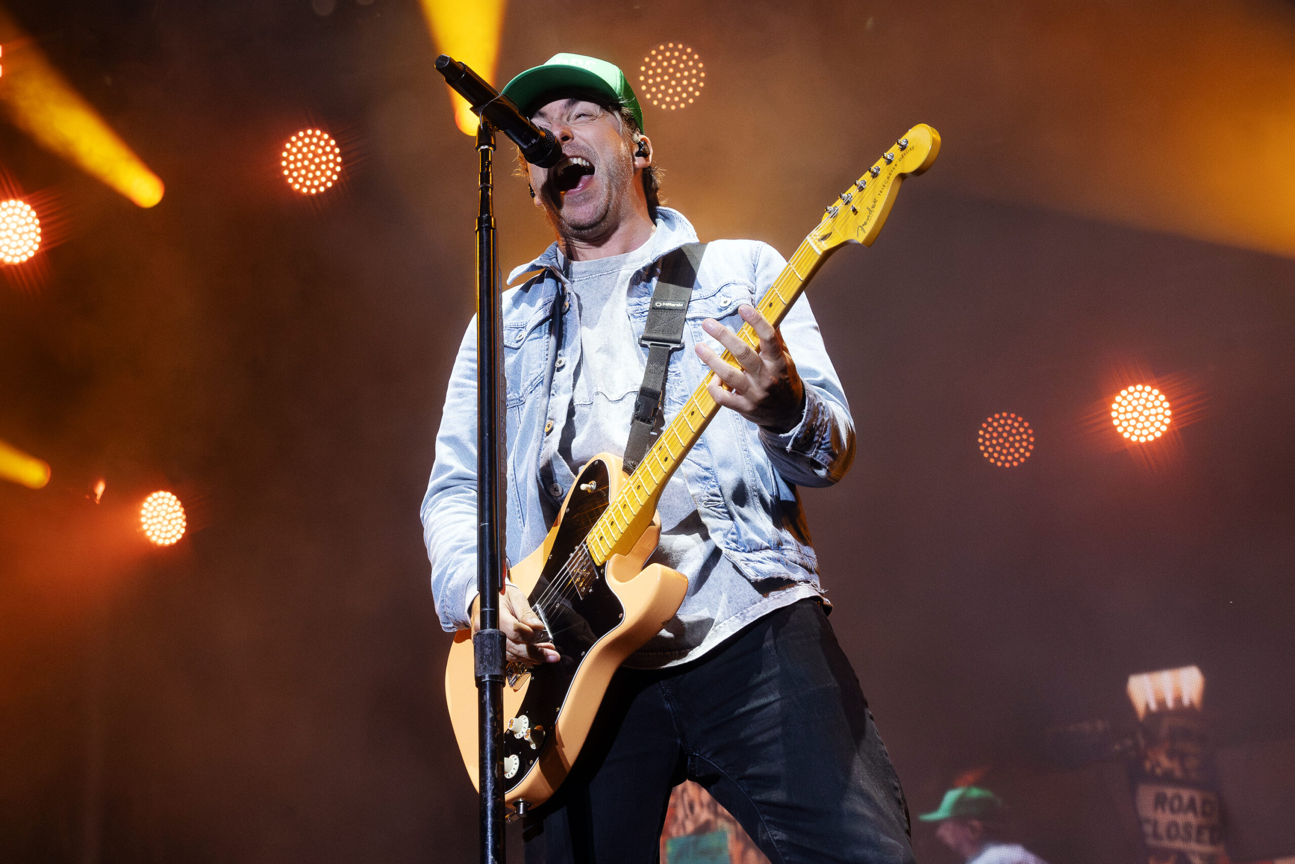 All Time Low Lead Vocalist Alex Gaskarth performs