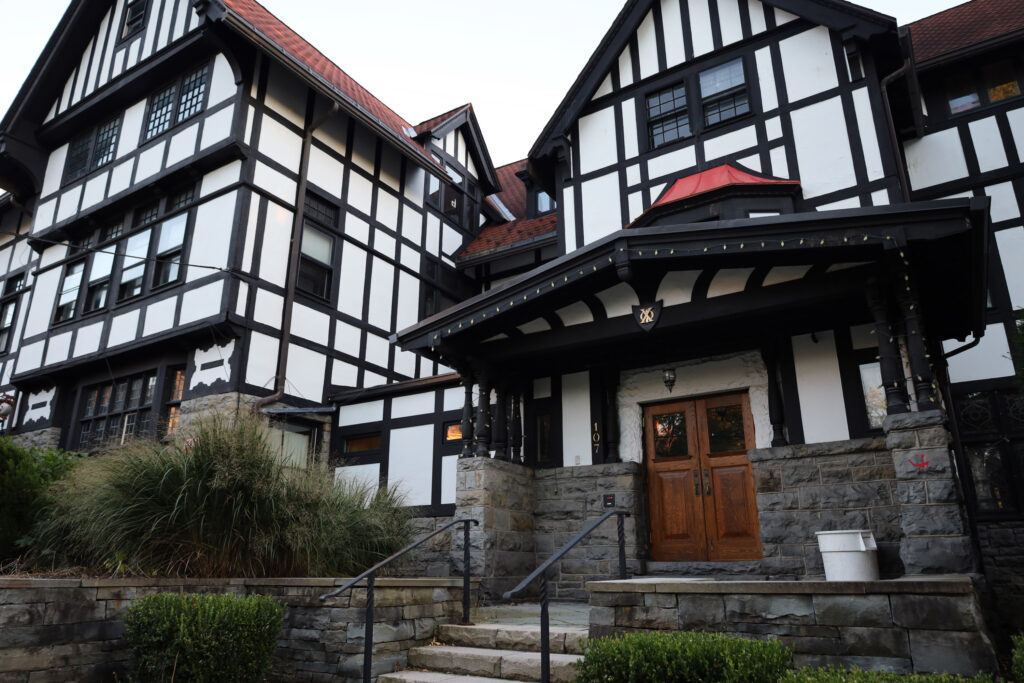 Cornell University's Chi Phi fraternity house in Ithaca, New York, on Oct. 5, 2026