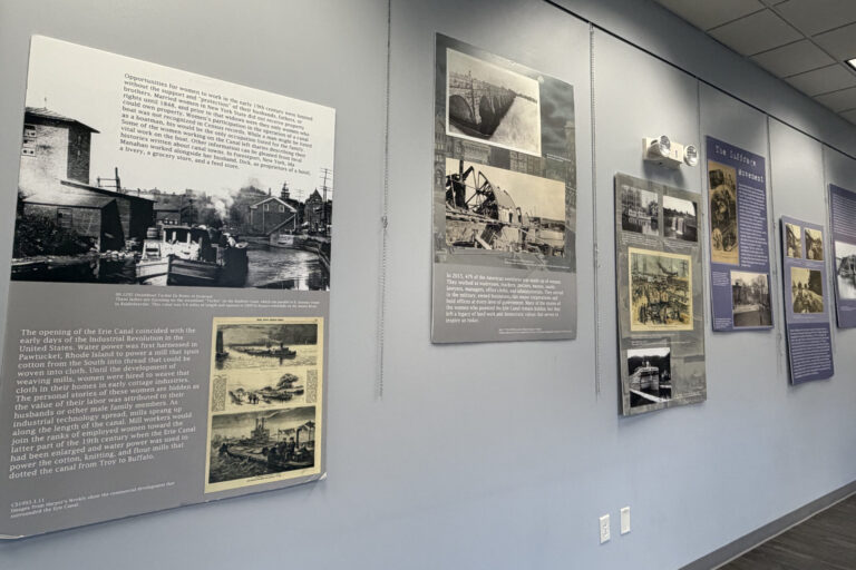 The exhibit at the NOPL highlighted women's impact on the Erie Canal.