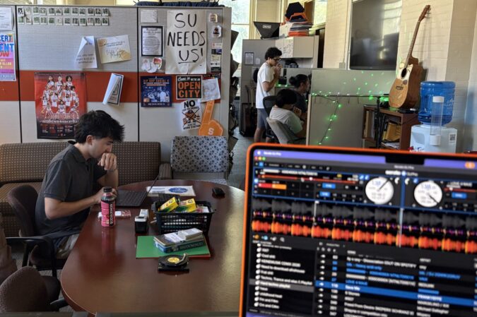 SENSES, Syracuse University’s “Beat Lab” in the basement of Steele Hall at Syracuse University. SENSES is a music and podcast production space intent on creating a more inclusive community around creativity.