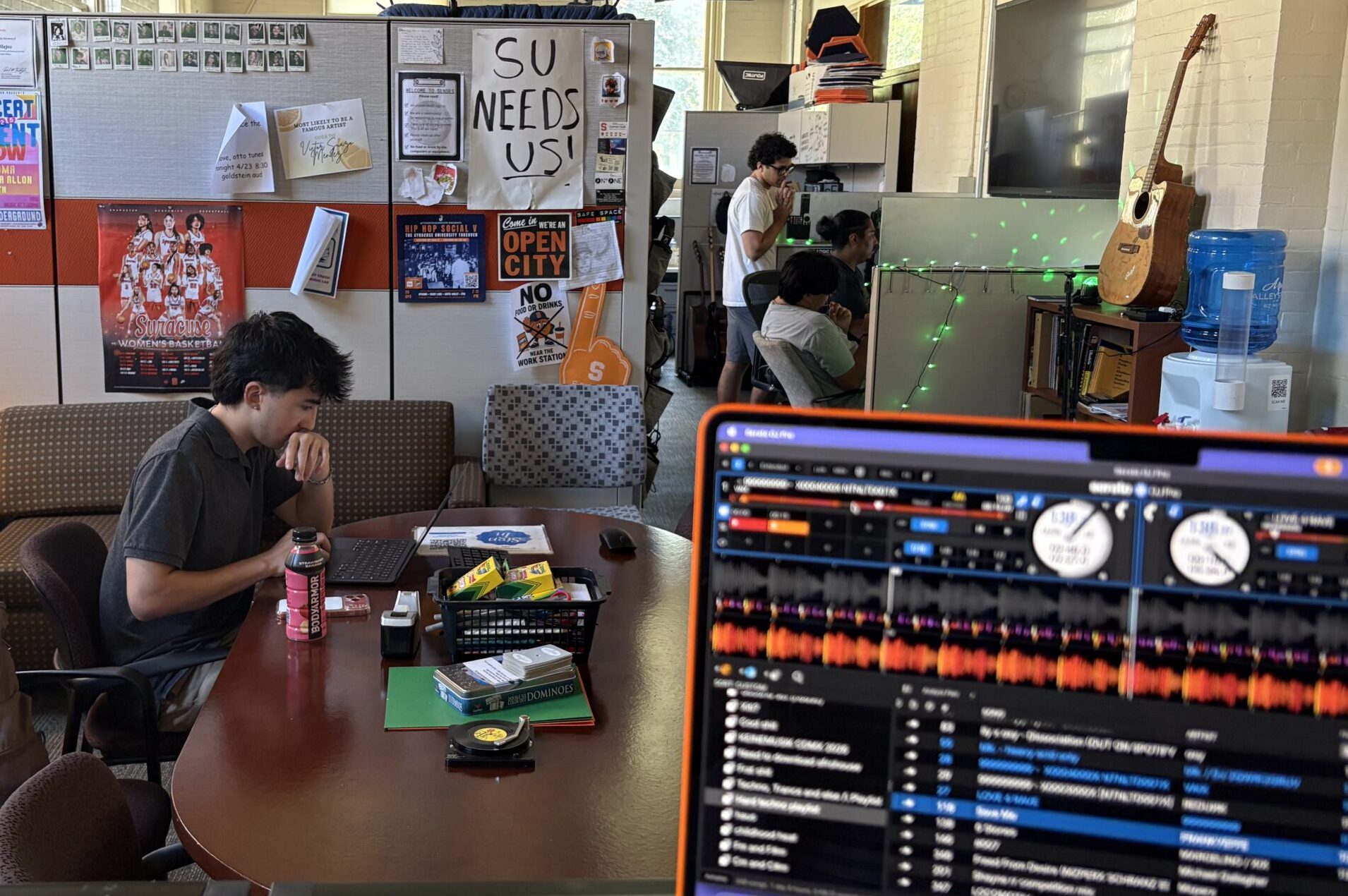 SENSES, Syracuse University’s “Beat Lab” in the basement of Steele Hall at Syracuse University. SENSES is a music and podcast production space intent on creating a more inclusive community around creativity.