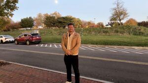 Brandon Camperlino stands near the Inner Harbor, downtown Syracuse. October, 2026.