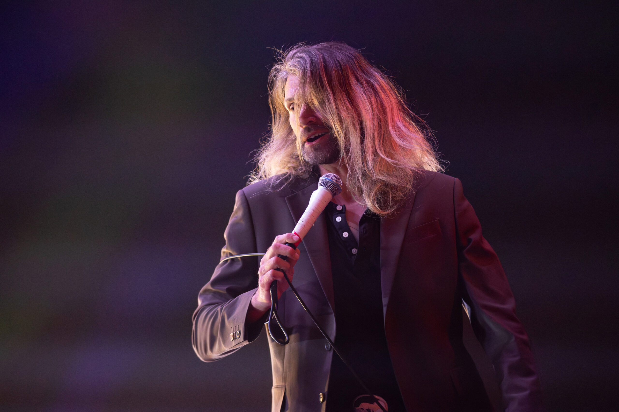 Taking Back Sunday vocalist Adam Lazzara performs 