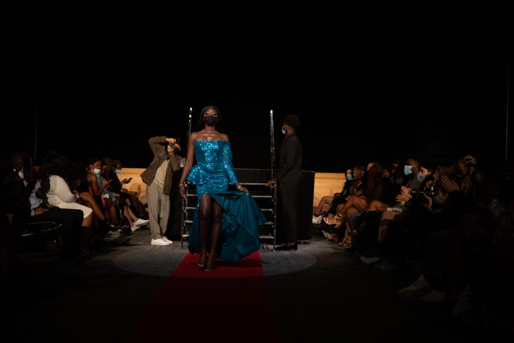Models for the African Student Union's Met Gala-themed fashion show, Rip the Runway, on Sunday, Oct. 24, 2021