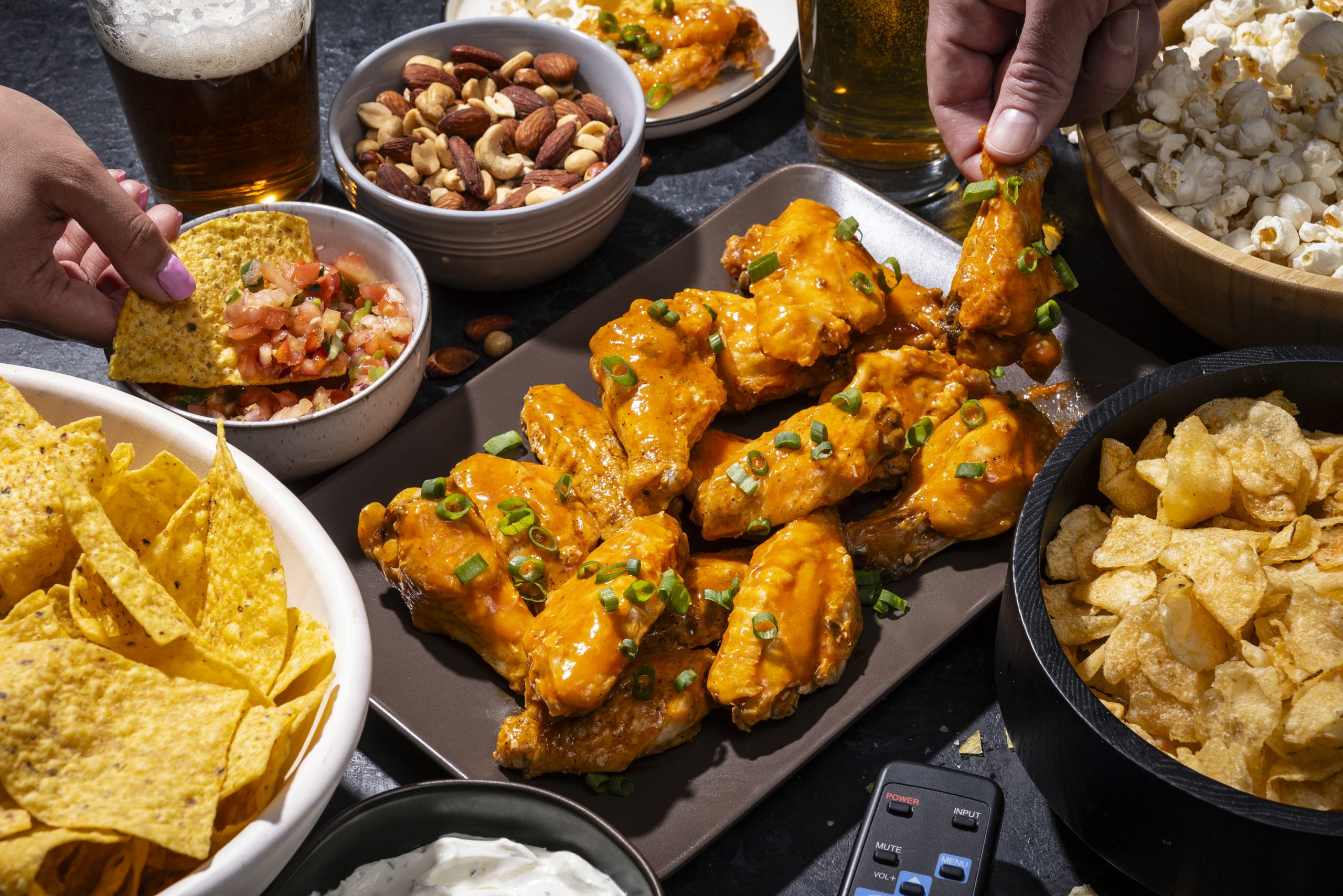 Super Bowl Party Snacks photographed for Food in Washington, DC on February 5, 2024