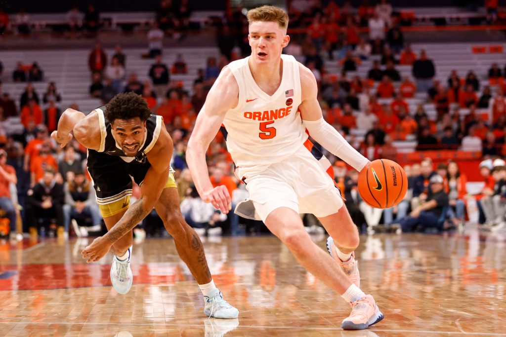 Freshman guard Justin Taylor tallied 25 points against Bryant on Saturday.
