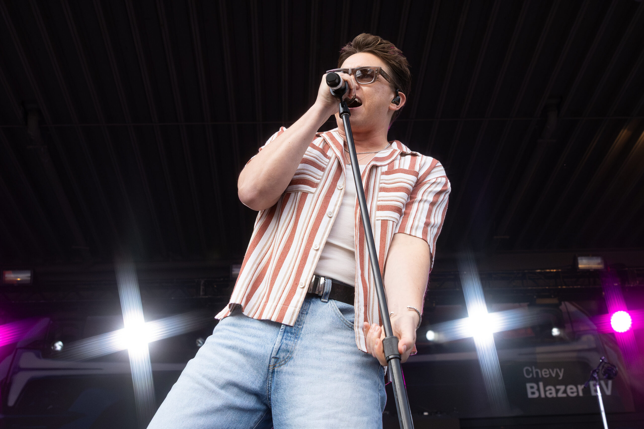 Jesse McCartney performs "Trip" on the Chevy Court stage at the 2026 New York State Fair on Thursday, Sept. 3, 2026. Photo by Kayla Breen.