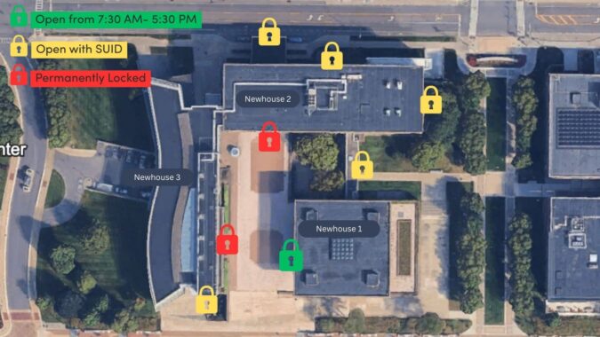 The Newhouse 1 building is the only one of the Newhouse complex that will not require an ID at all times.