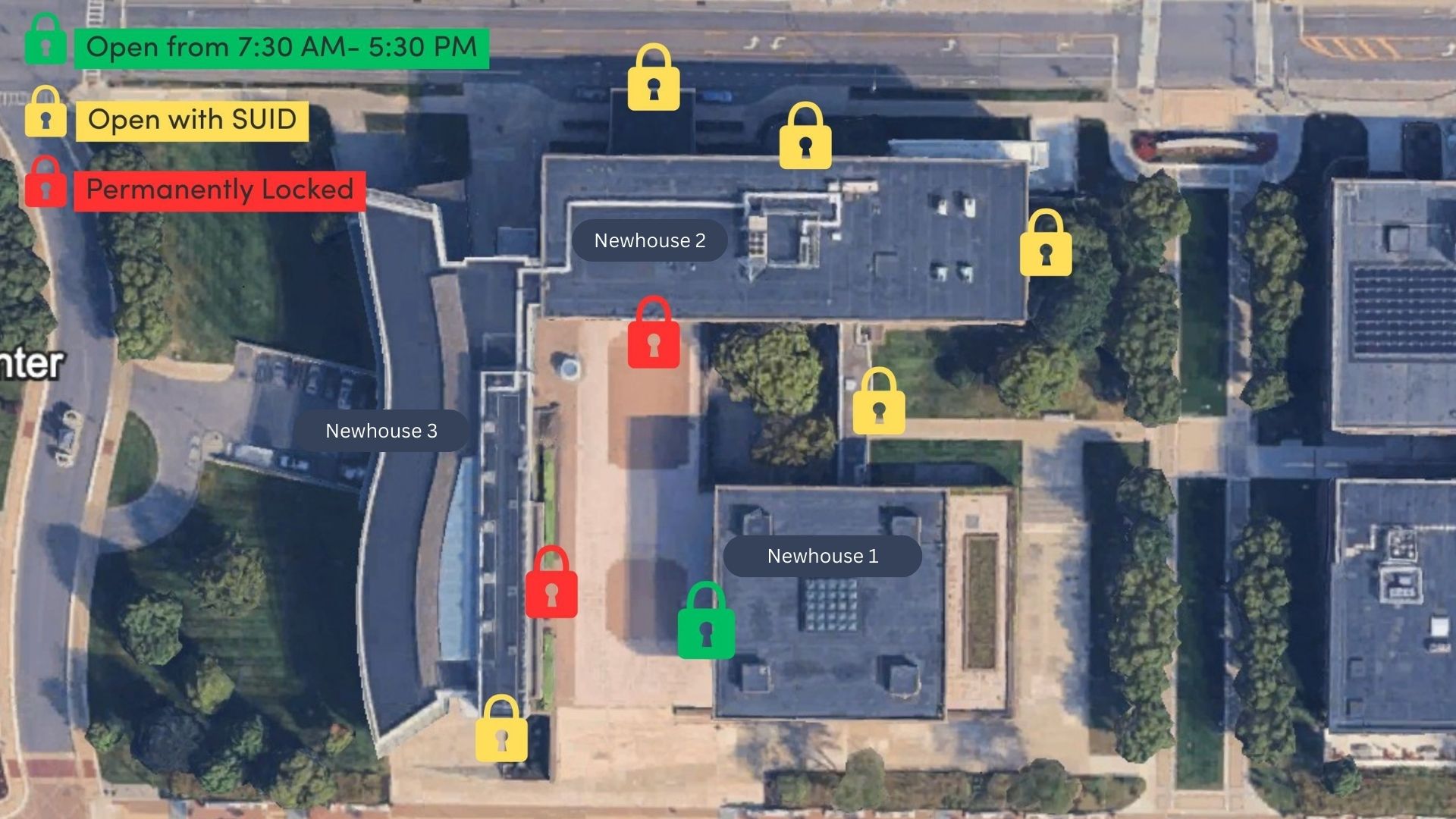 The Newhouse 1 building is the only one of the Newhouse complex that will not require an ID at all times.