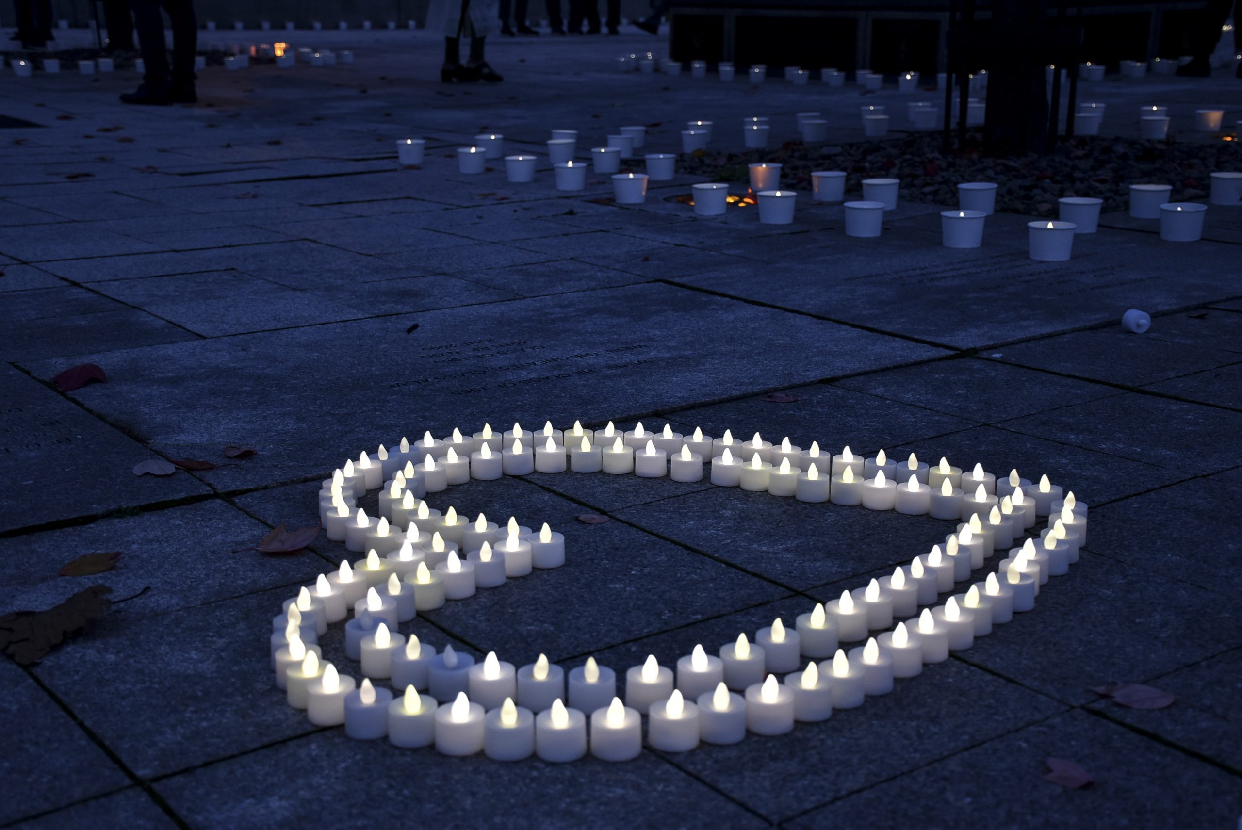 One of the many designs made with lights at Diwali 2019 at Syracuse University