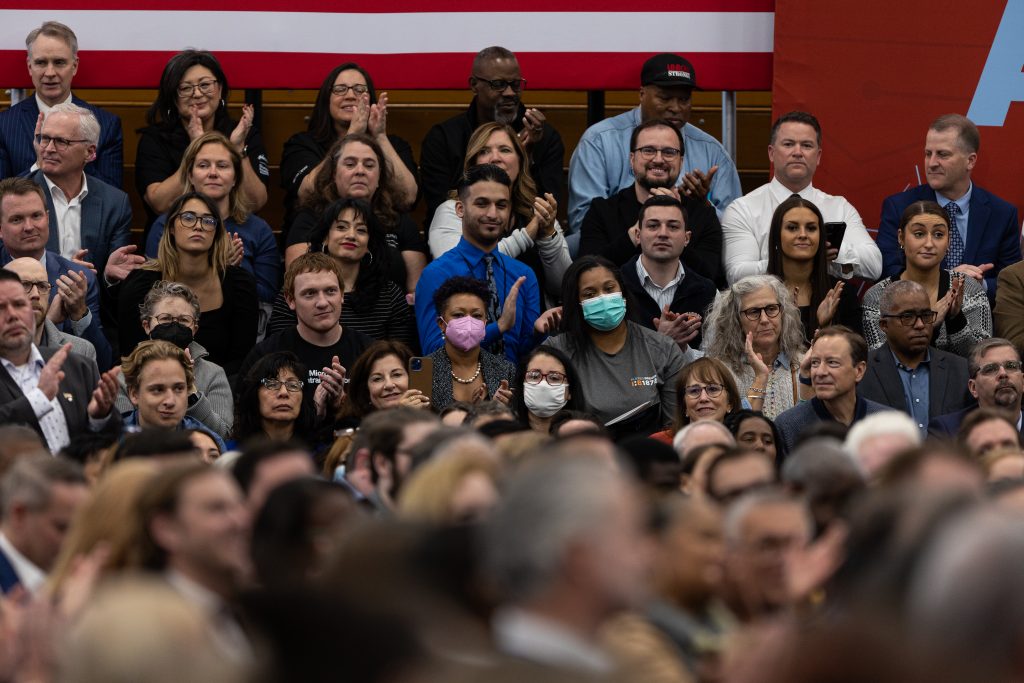 Audience members at Onondaga Community College