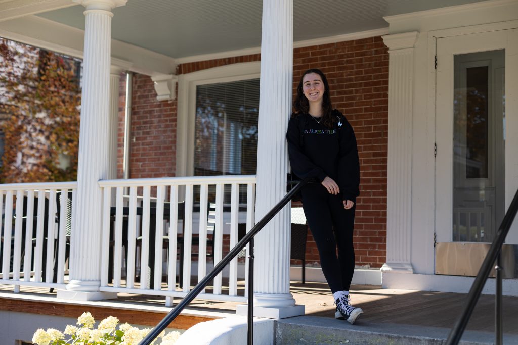 Syracuse student Katherine Keane stands outside of 206 Walnut Street in Syracuse, NY on November 3rd, 2022.