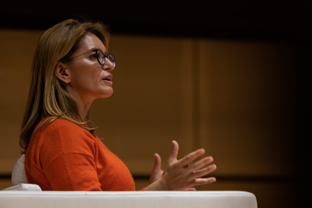 Katy Tur speaks during the Gitner Symposium on October 18th, 2022.