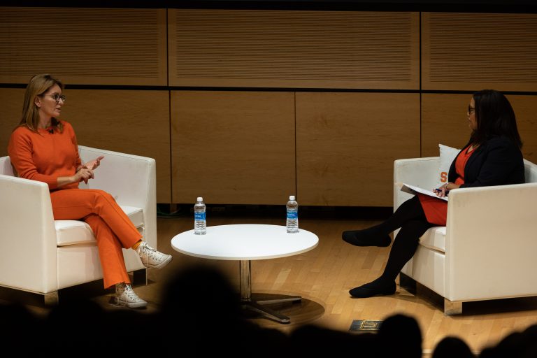 Katy Tur speaks during the Gitner Symposium on October 18th, 2022.