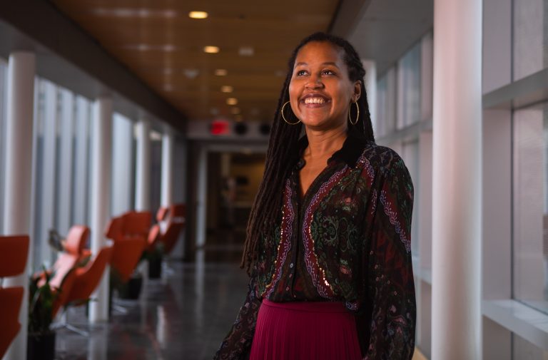 Author Dawnie Walton during her visit to the Newhouse School on March 31, 2022.