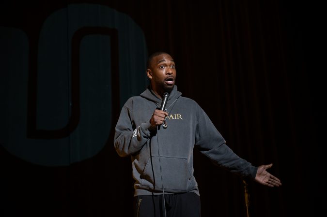 Jay Pharoah at the Feb. 18, 2022, University Union comedy show at Goldstein Auditorium.