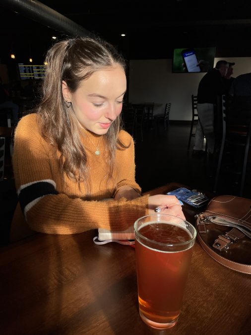 In the midst of a gloomy autumn afternoon at Middle Ages Brewing Co., light came through the old-time window and illuminated the already-glowing Oktoberfest Amber Lager.