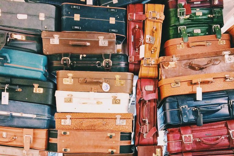 Luggage stacked