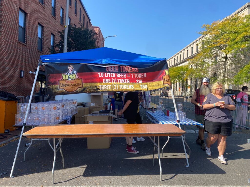 Beer drinking tent at Oktoberfest