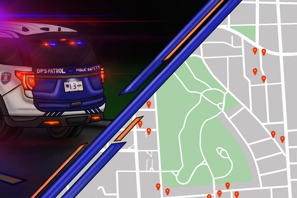 Off Campus Crime: DPS Patrol Car