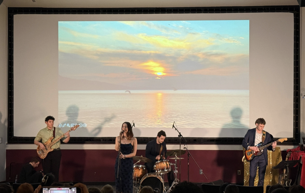 At the SU Otto Awards a band performs onstage.