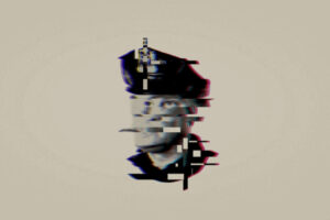 Shielded by Consequences series Illustration of police officer distorted