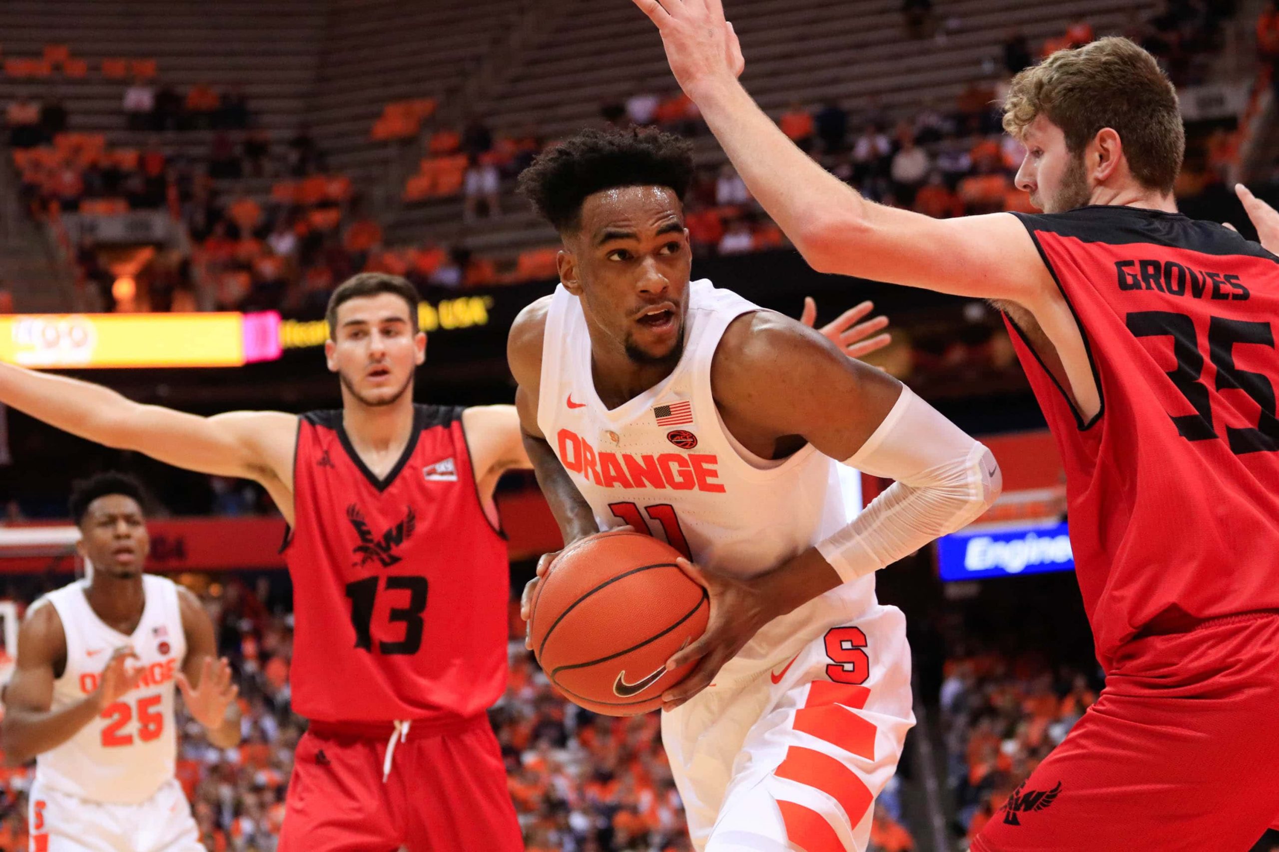 Sophomore Oshae Brissett avoids Eastern Washington's defense on his way to the basket.