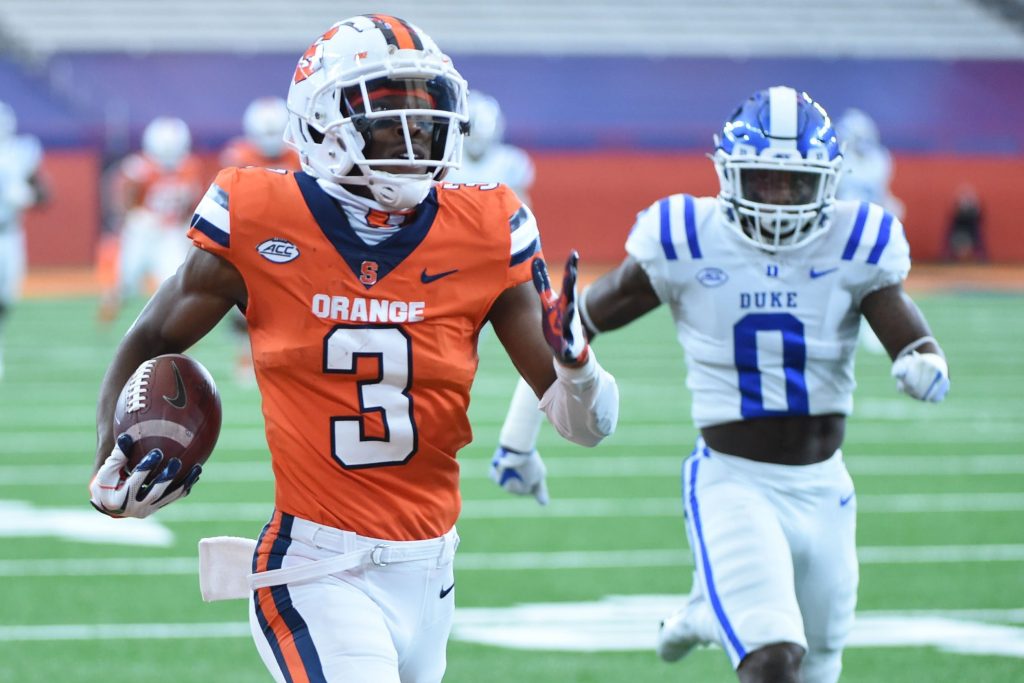 The Orange takes on the Blue Devils on Saturday, Oct. 10, 2020, at the Carrier Dome