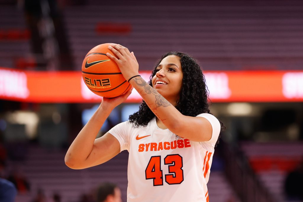 Christianna Carr takes a shot during the Orange Tip-Off Scrimmage on October 22, 2021.
