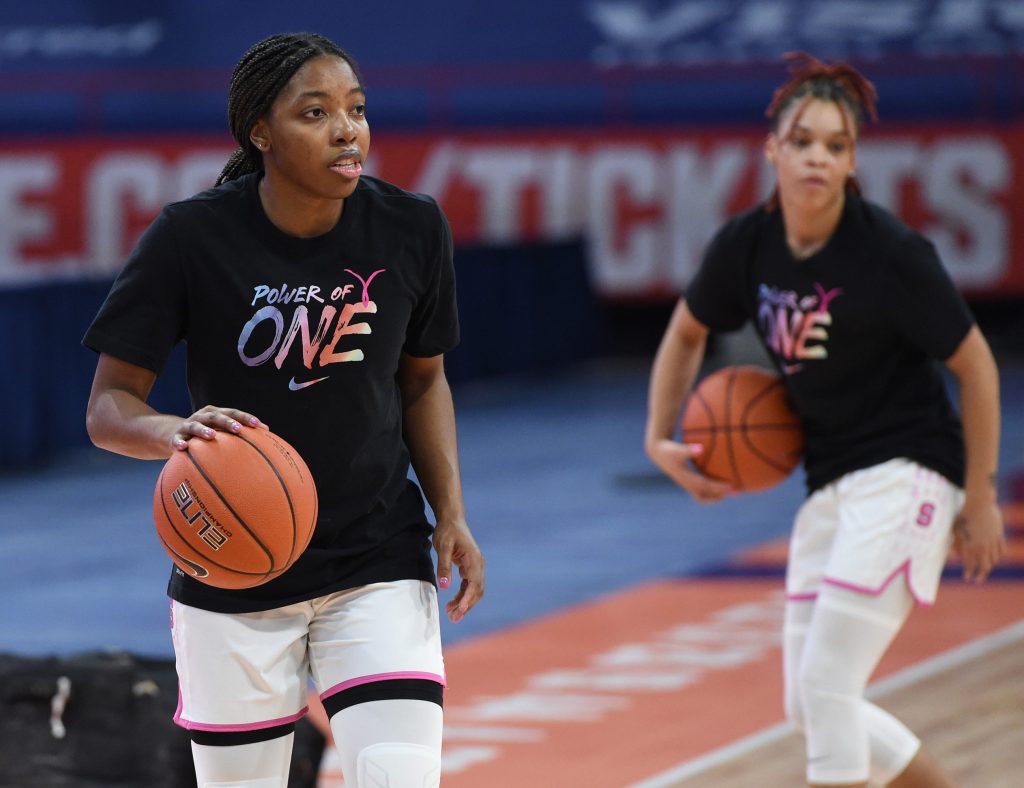 The Syracuse women’s basketball take on Boston College Feb. 25, 2021.