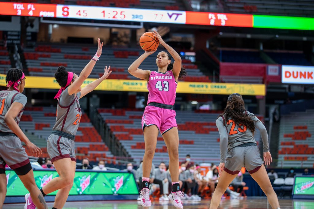 Christianna Carr begins to release the ball.