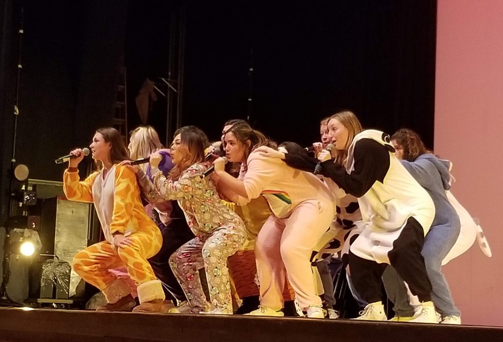 Main Squeeze performs How to be a Heartbreaker by Marina and the Diamonds at the Cozy Capella concert on Feb. 27, 2020