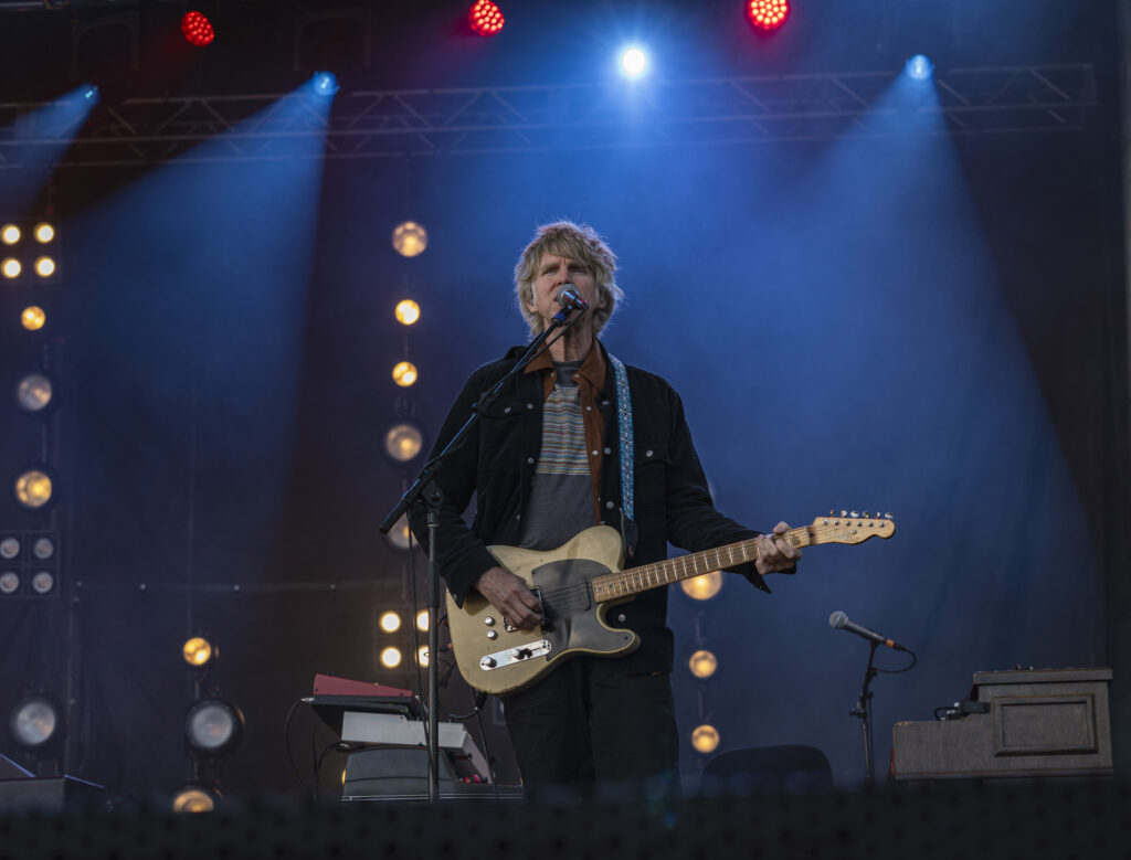 Wilco multi-instrumentalist Pat Sansone performs at Beak & Skiff Apple Orchards in LaFayette, N.Y., June 17, 2026.