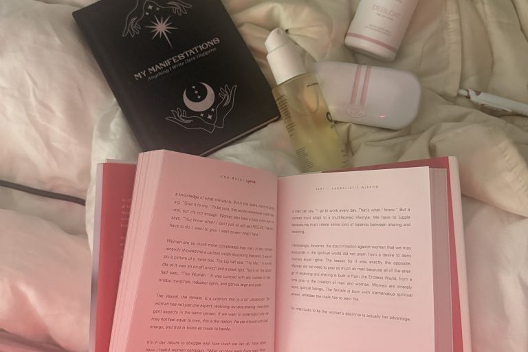 An array of self-care items to help overcome lack of motivation.