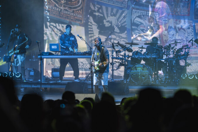 Miles Doughty performs during Slightly Stoopid’s Sunday night set at Beak & Skiff Apple Orchards. Doughty co-founded the band as a teenager in the mid-1990s, when Sublime frontman Bradley Nowell became an early supporter of the group. Photo by Matt Hofmann.