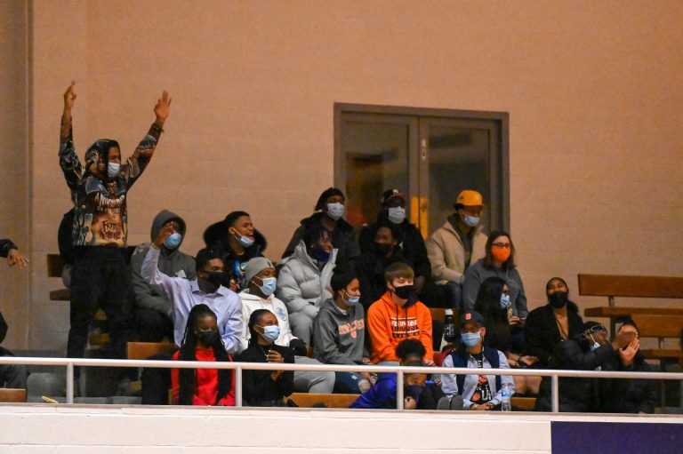 Spectators celebrate at the Black History Month Basketball Classic on Sunday, February 20, 2022.